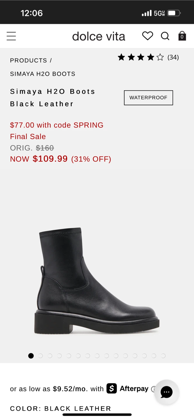 7M Black Leather Ankle Boots - photo 5
