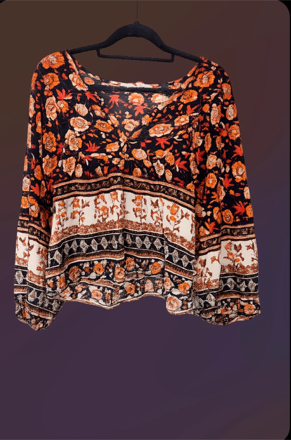 Bohemian Floral Print Blouse - photo 2
