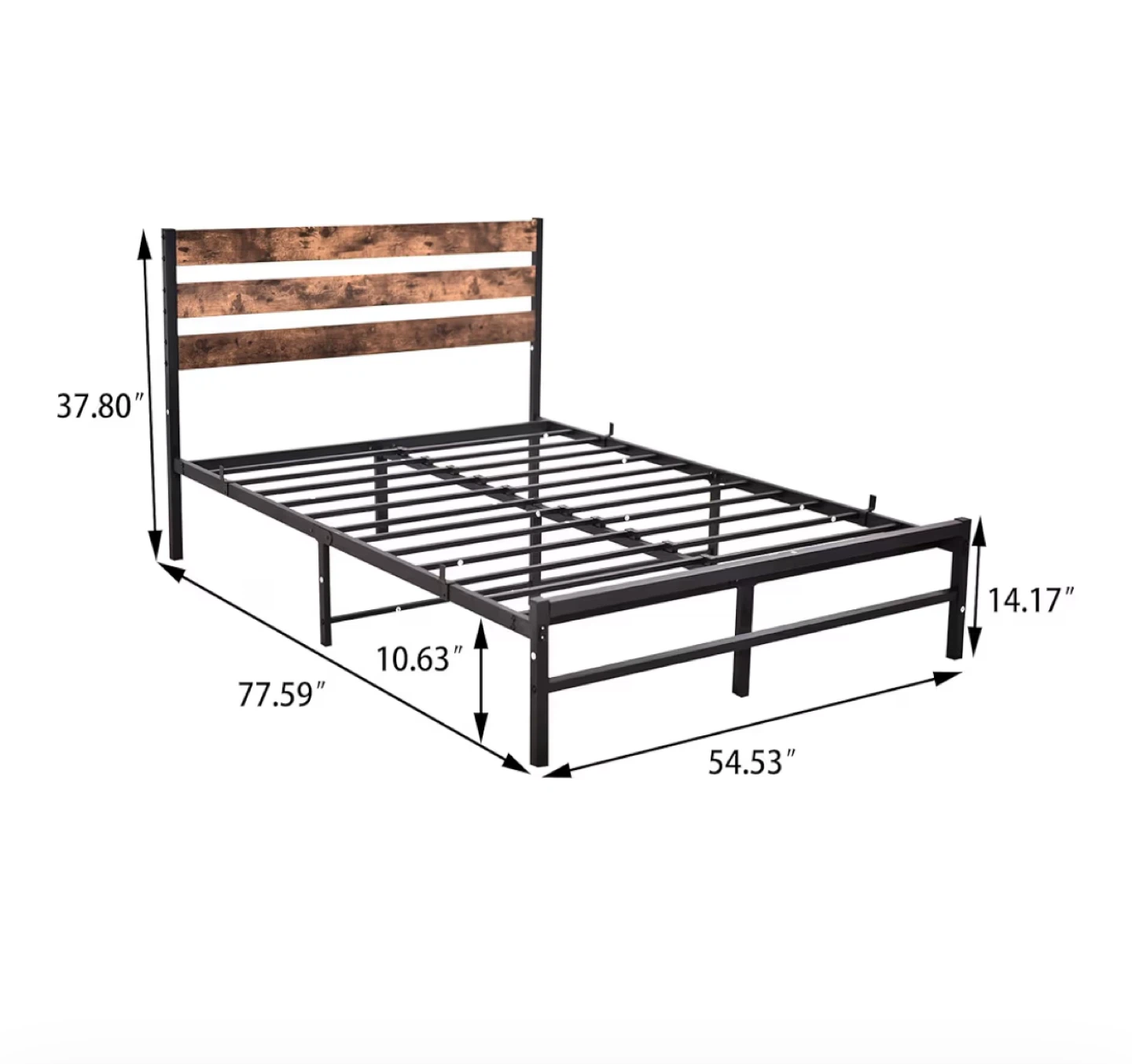 Bed Frame with Headboard - Queen size
