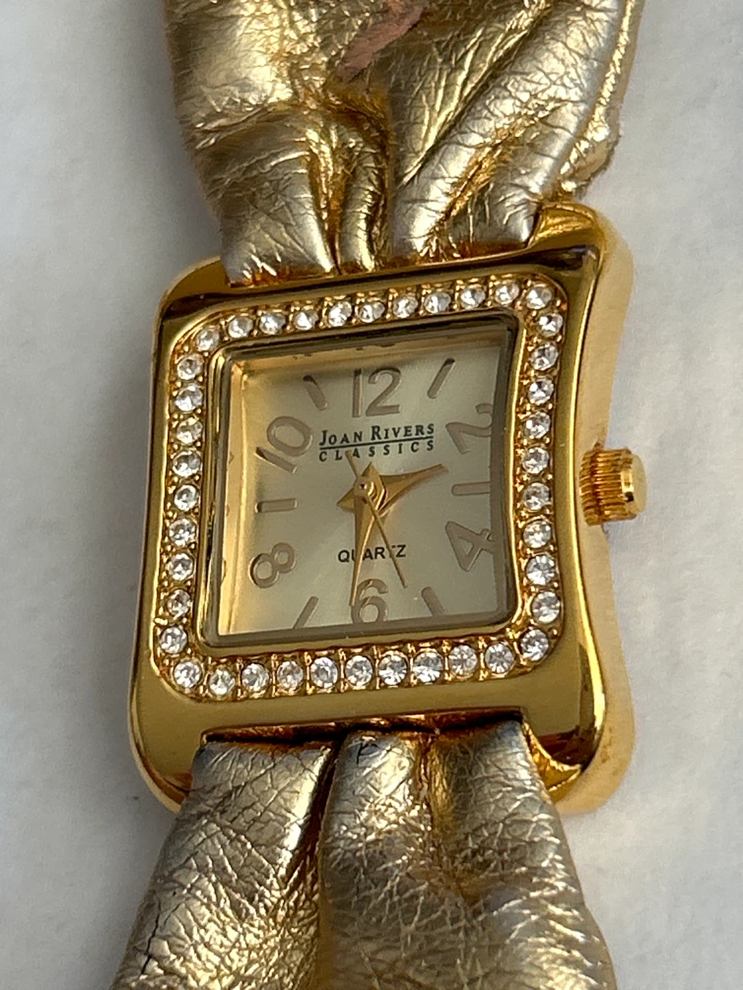 🥕Joan Rivers Classics Gold Tone Crystal Bezel Watch - photo 2
