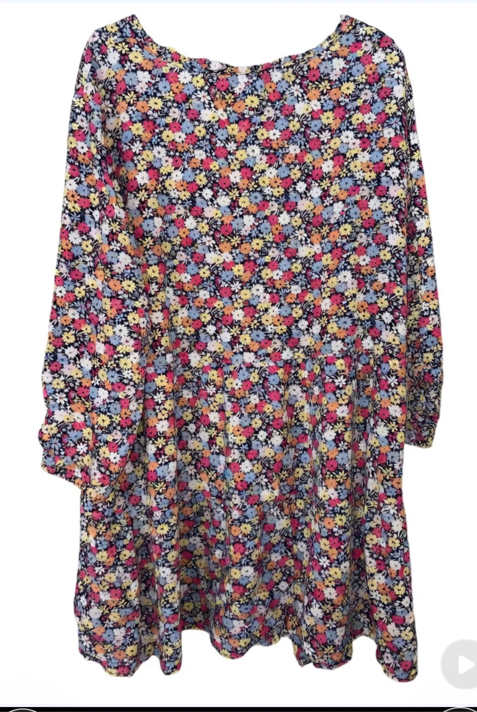 Women's Floral Print Long Sleeve Babydoll Dress