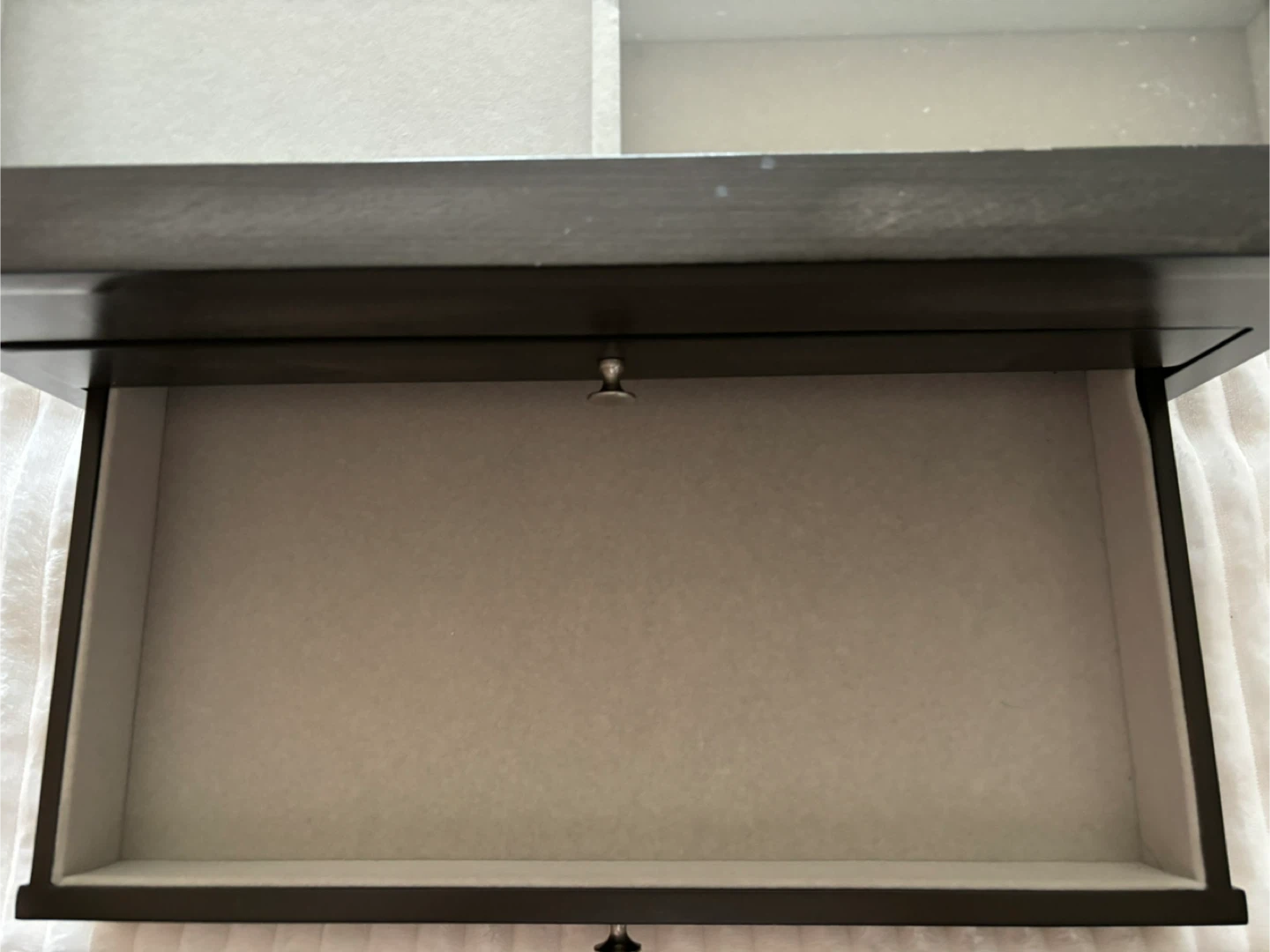 Dark Wood Jewellery Box with Glass Lid and Drawers - photo 4
