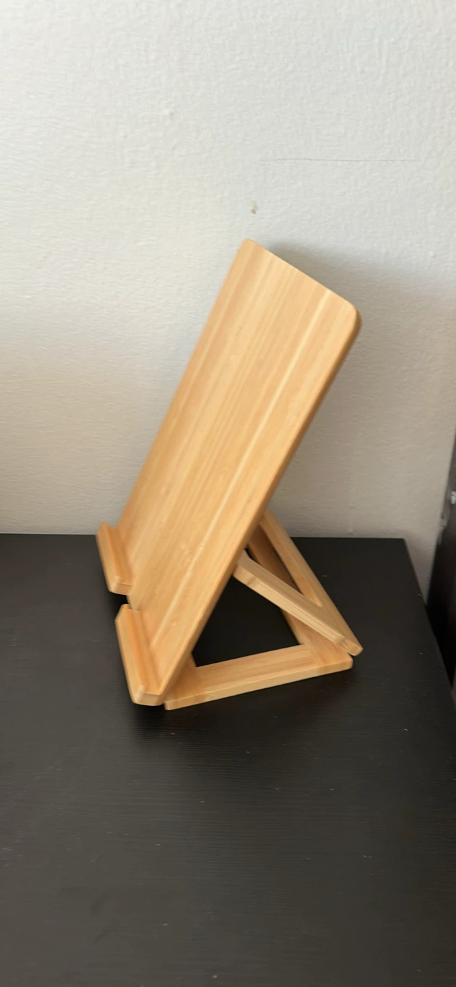 Wooden Book and Tablet Stand