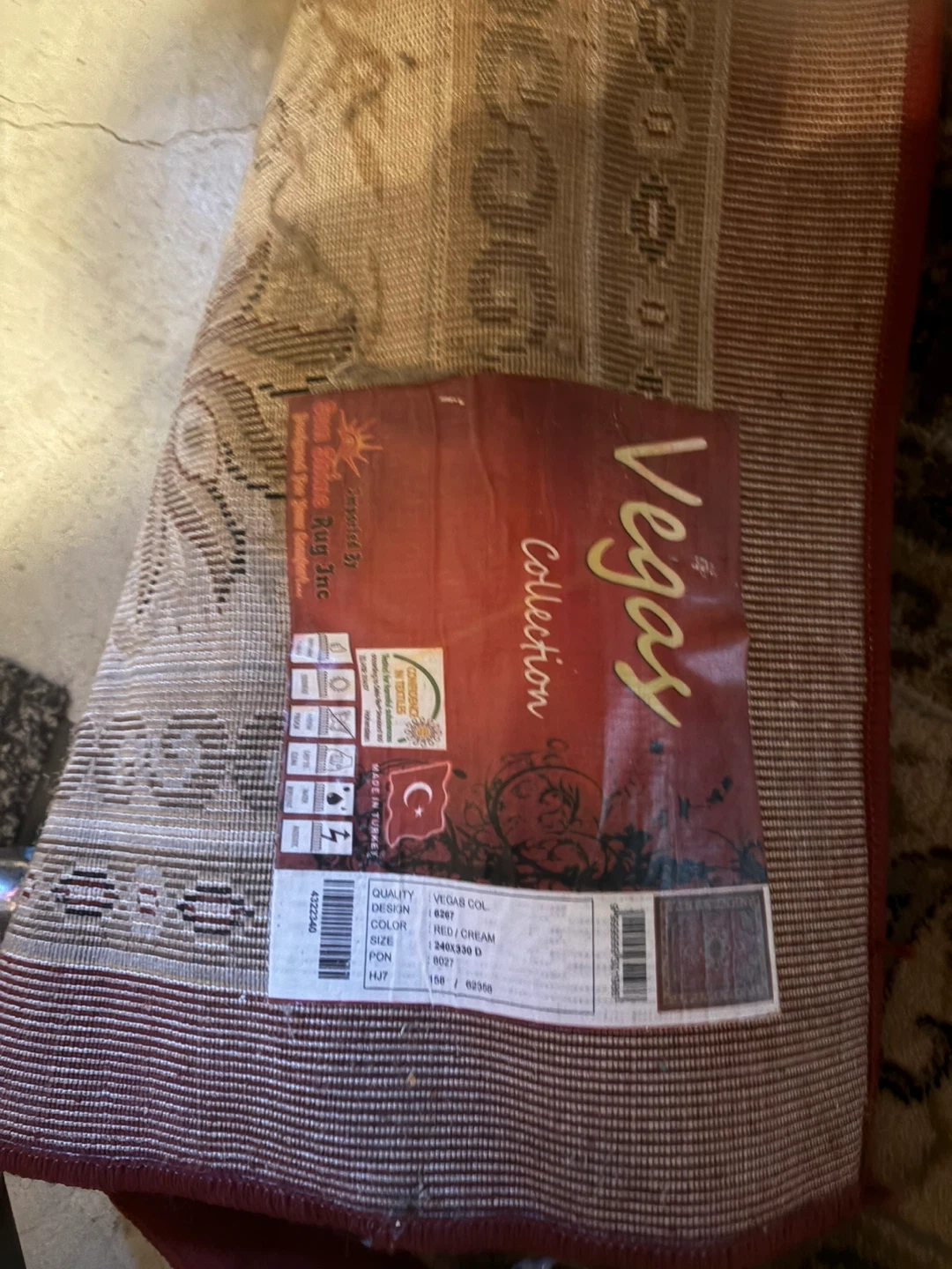 Vegas Collection Red/Cream Rug 240x330cm - photo 4