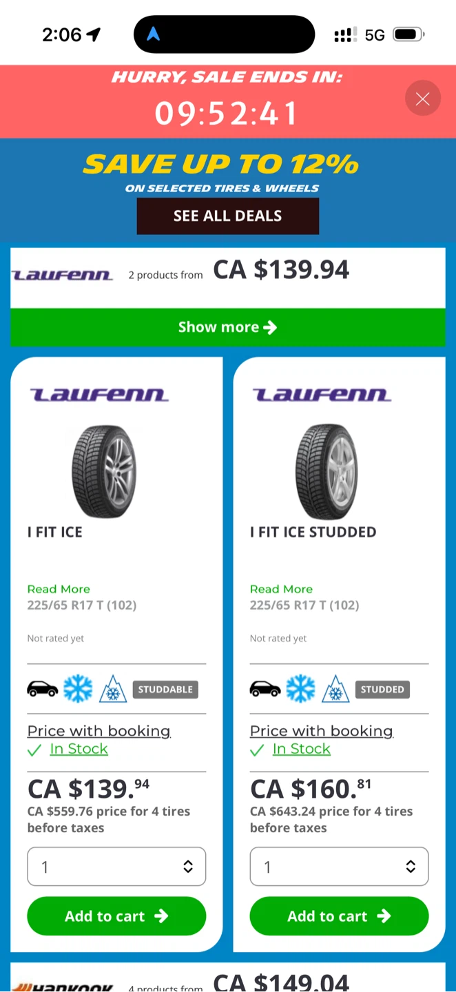 CRV - Laufenn 225/65R17 102T Winter Tires (Set of 4) - photo 5
