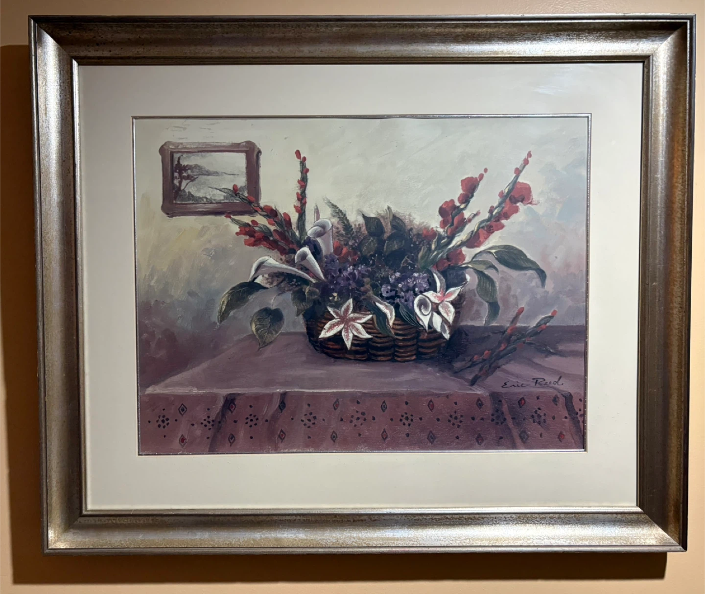 Framed Floral Still Life Painting by Eric R...