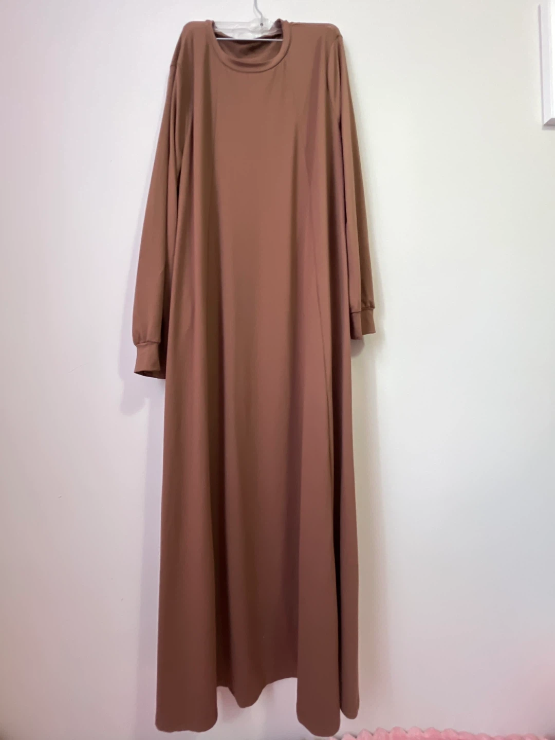 Brown Long Sleeve Maxi Dress