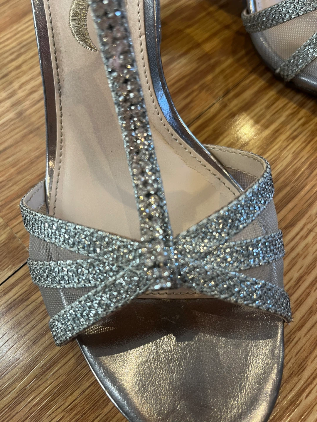 Nina Silver Embellished Heels
