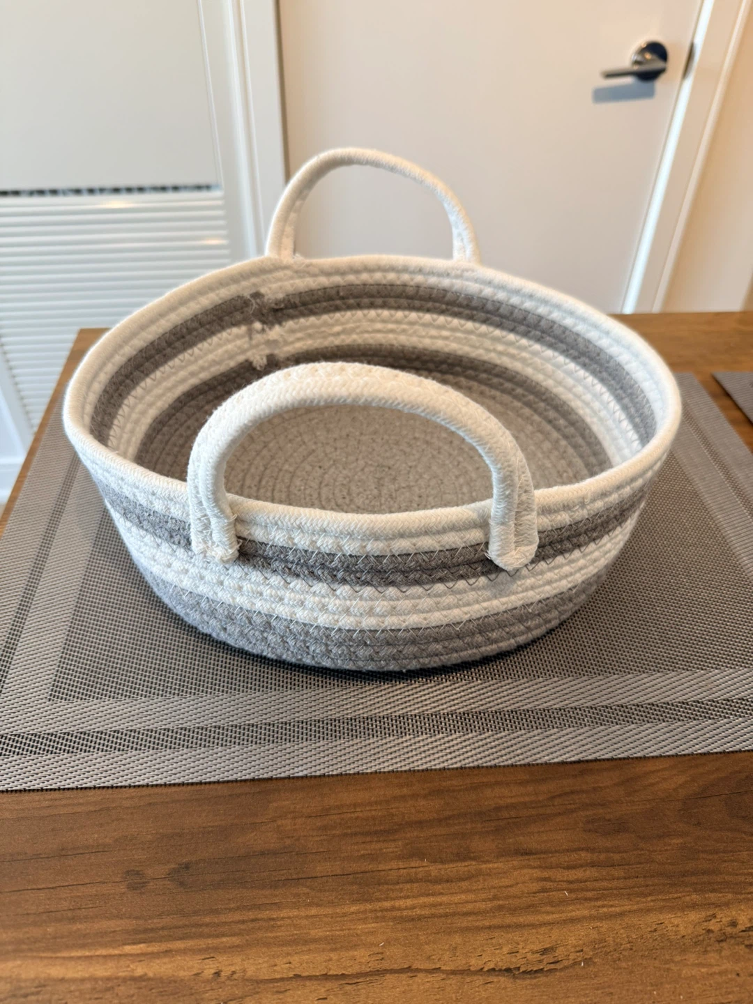 Woven Rope Storage Basket with Handles