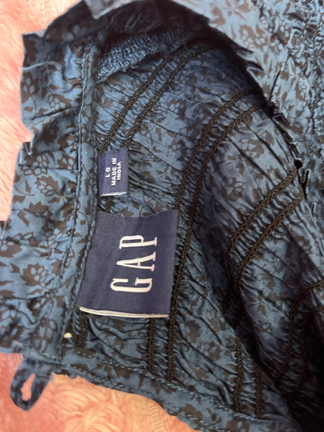 GAP Blue Floral Smocked Dress - photo 3