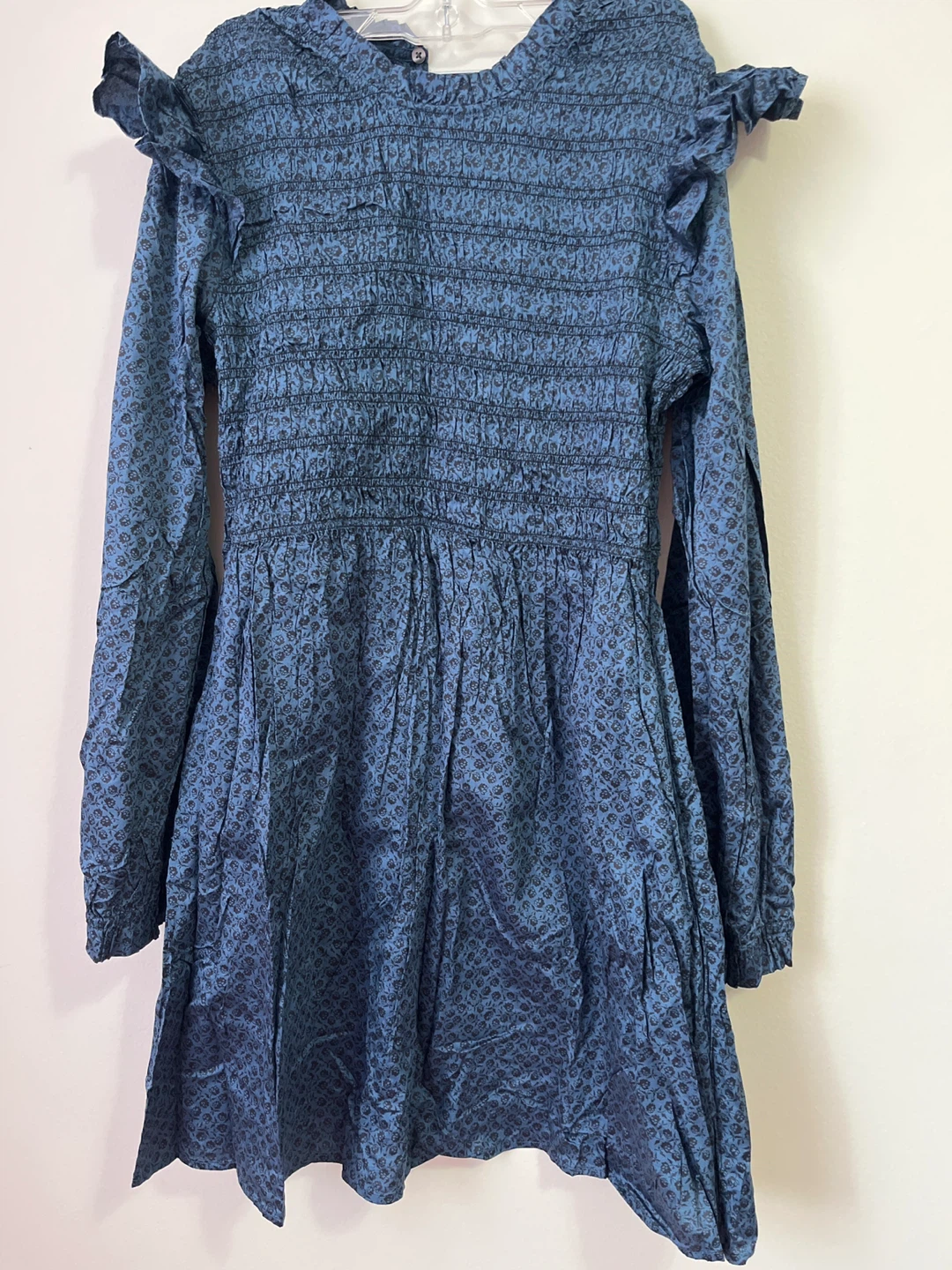 GAP Blue Floral Smocked Dress
