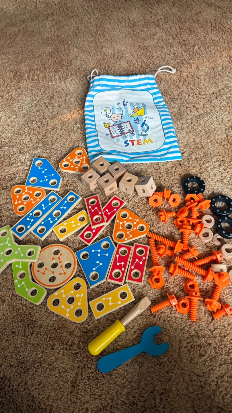 STEM Building Toy Set with Storage Bag check more pictures