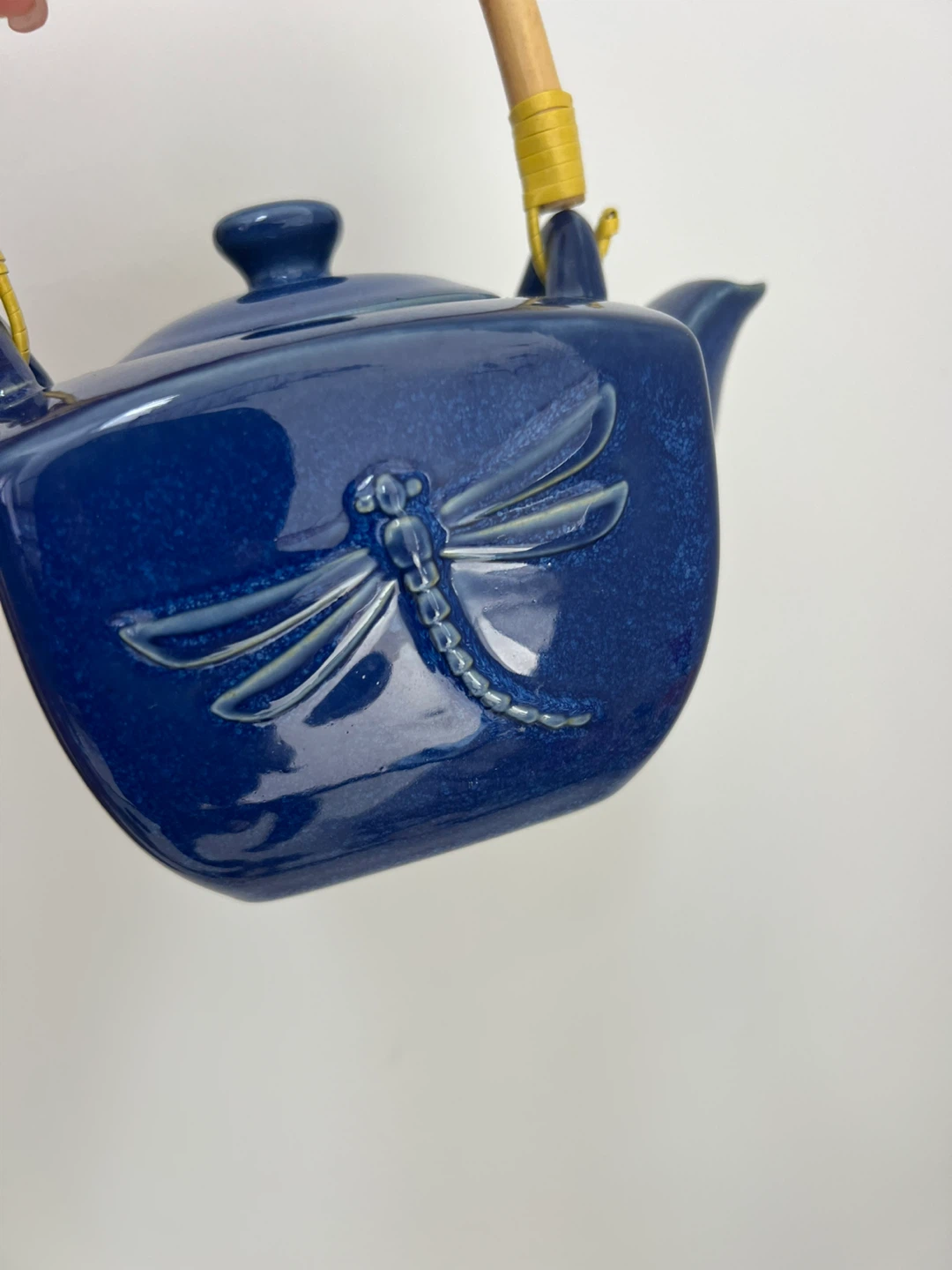 Adeline Fine Porcelains Blue Dragonfly Teapot and Cups Set - photo 2