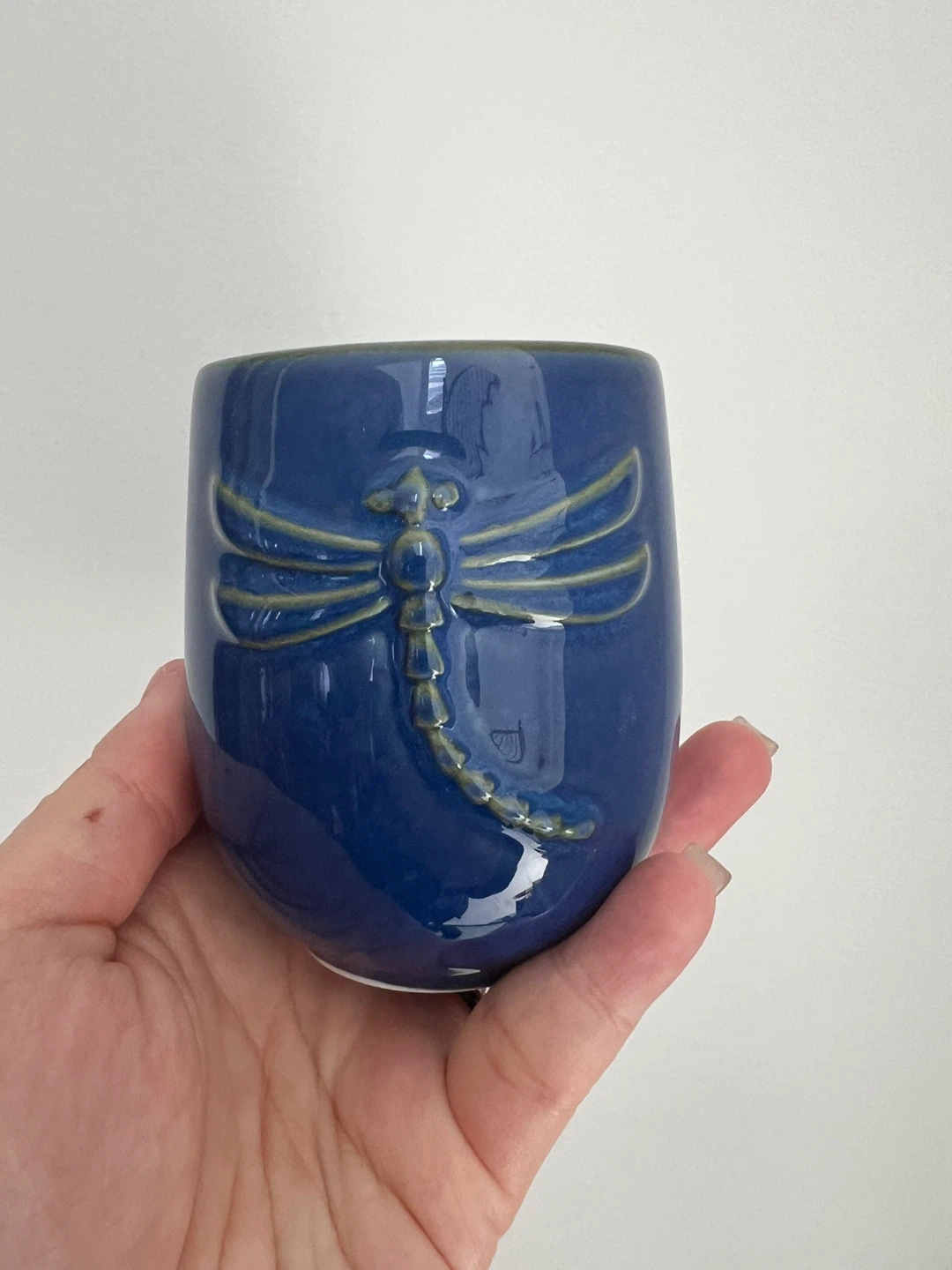 Adeline Fine Porcelains Blue Dragonfly Teapot and Cups Set - photo 4