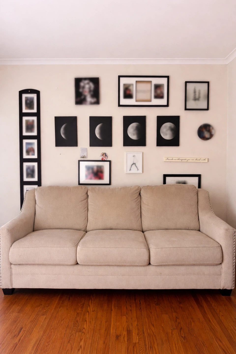 Comfortable Beige Ashley Sofa -