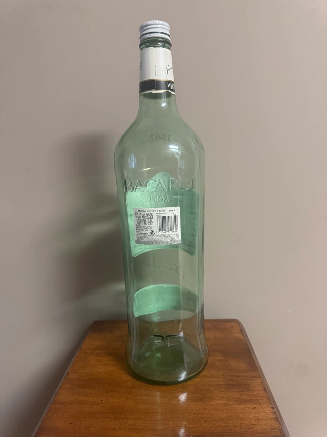 EMPTY Giant Bacardi Rum Bottle - 3L - photo 2
