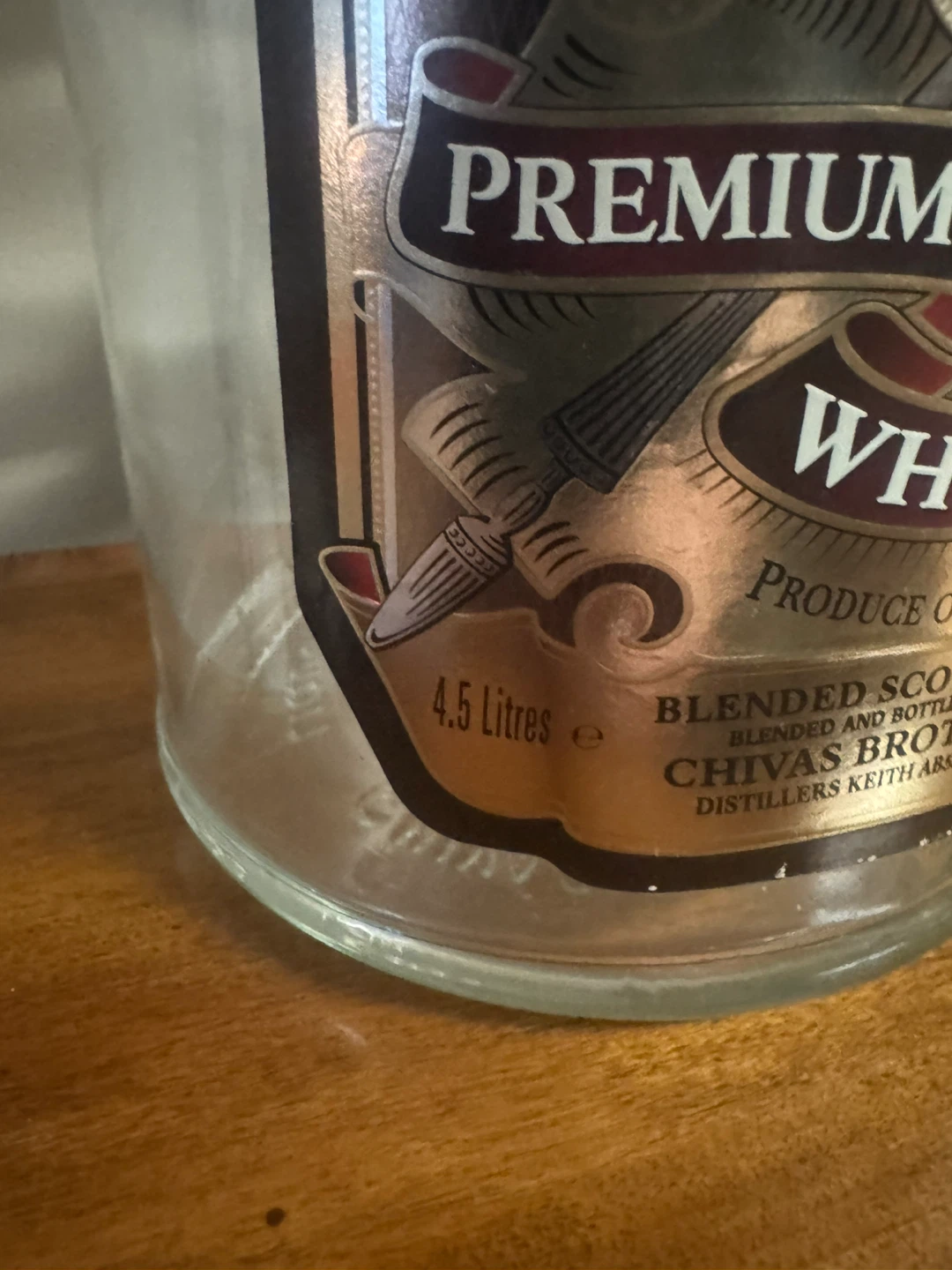 EMPTY Chivas Regal 12 Yr Scotch Whisky Bottle - 4.5 Litres - photo 3