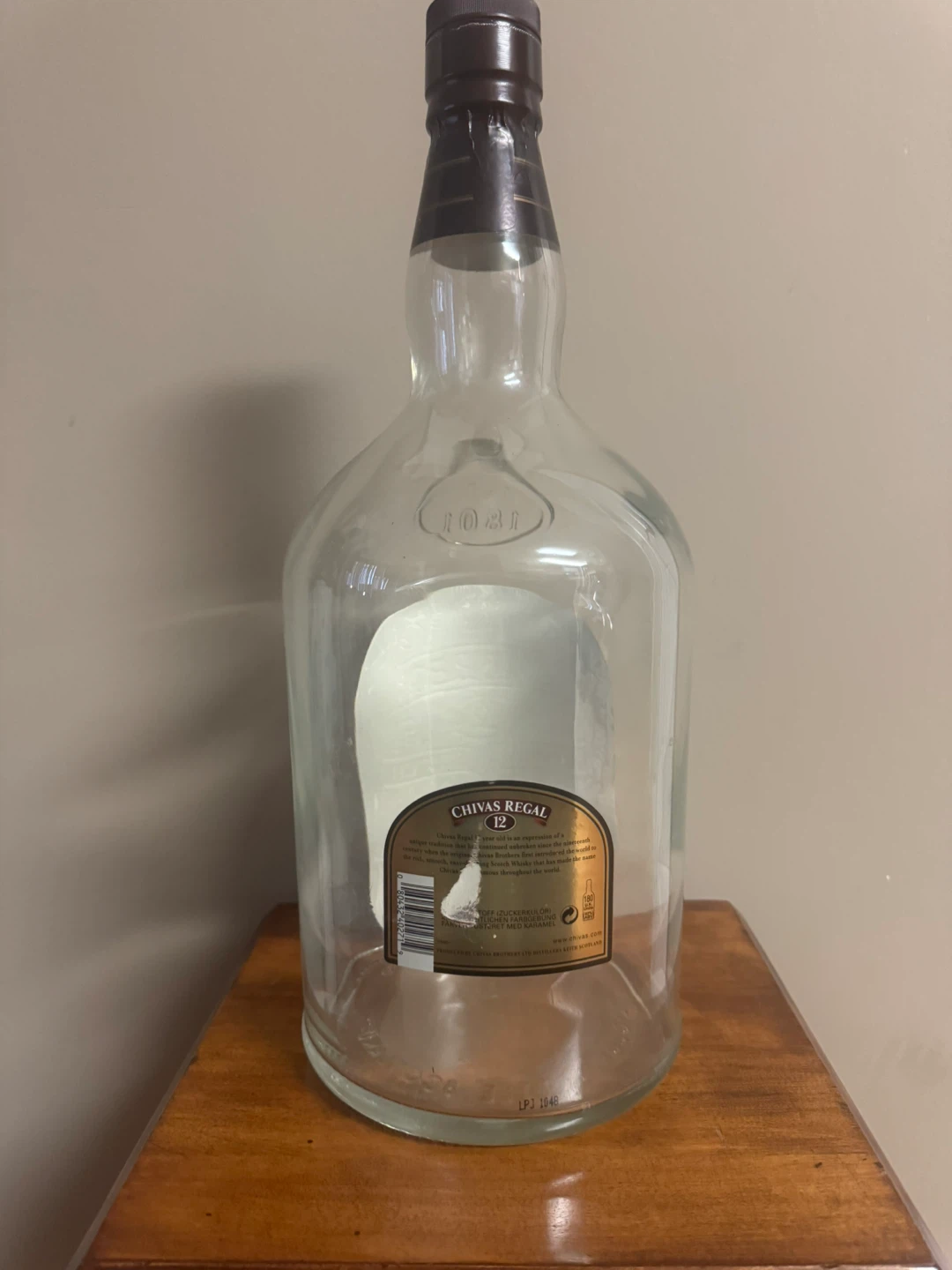 EMPTY Chivas Regal 12 Yr Scotch Whisky Bottle - 4.5 Litres - photo 2