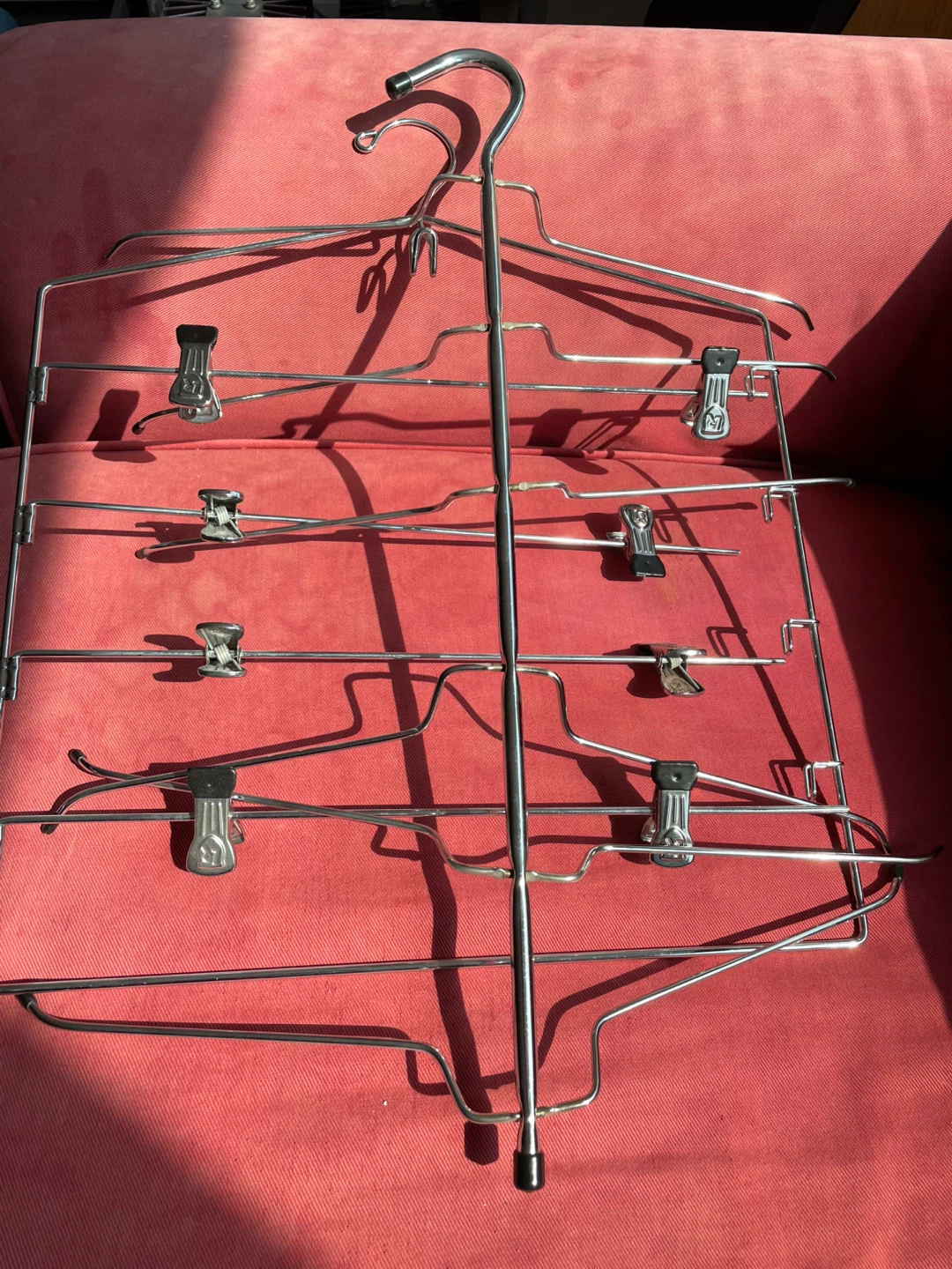 Chrome Multi-Tiered Pants Hanger
