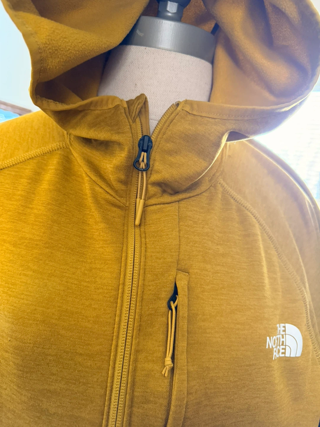 The North Face Men's Fleece Hoodie - Mustard Yellow - Size M - photo 2