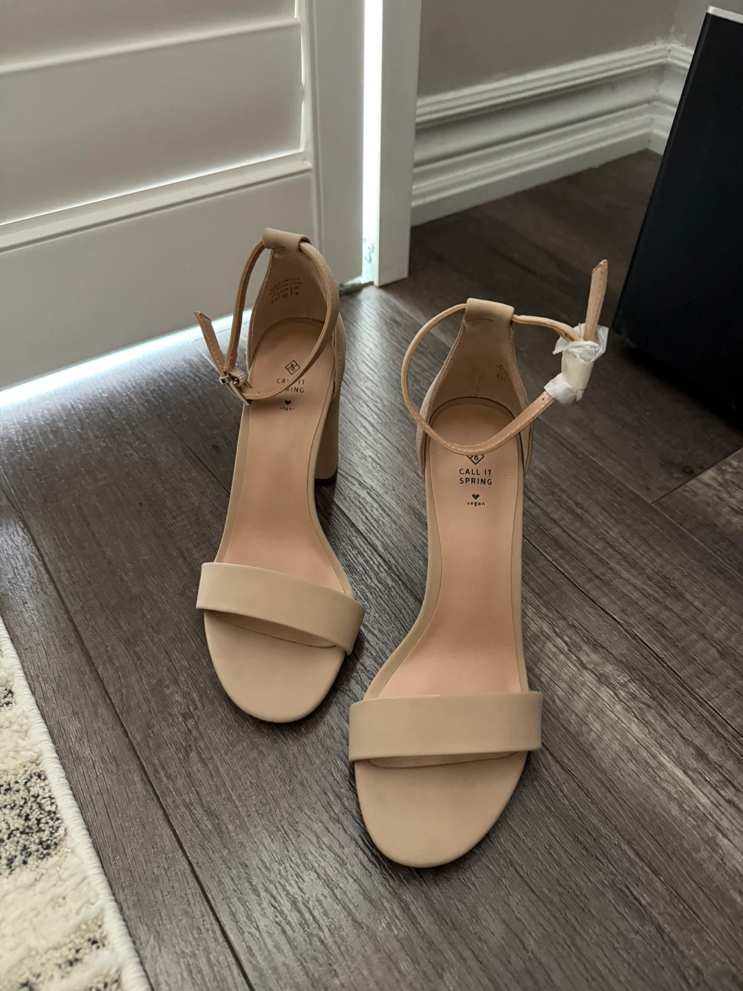 Nude scrappy Heeled Sandals
