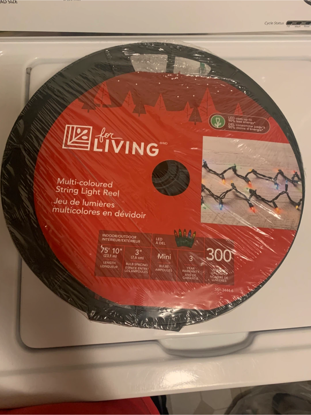For Living Multi-coloured String Light Reel - 300 LED Mini Bulbs