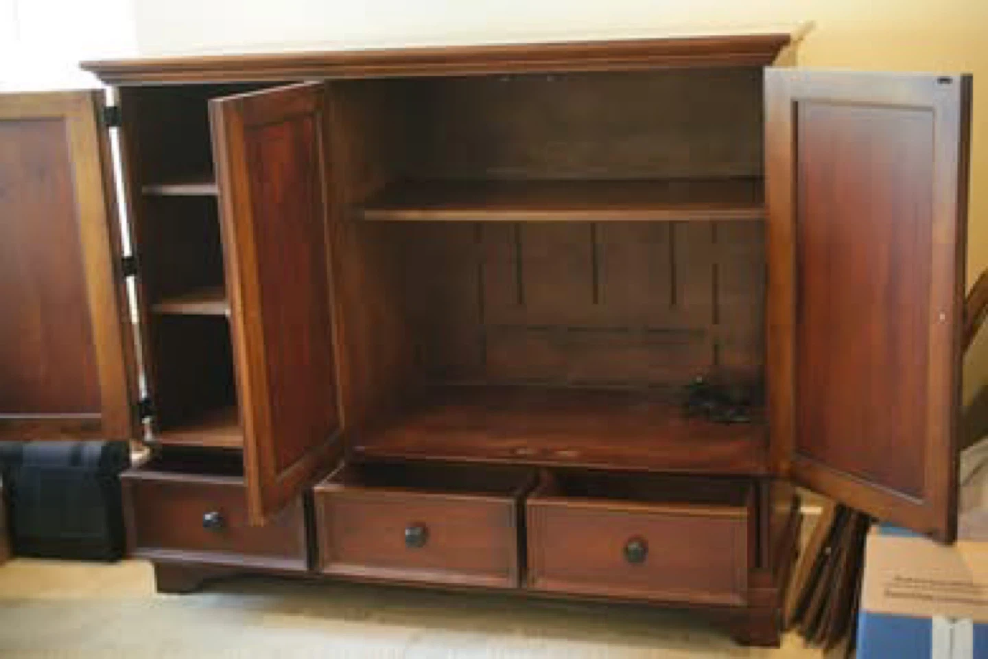 Wooden Armoire with Drawers - photo 2
