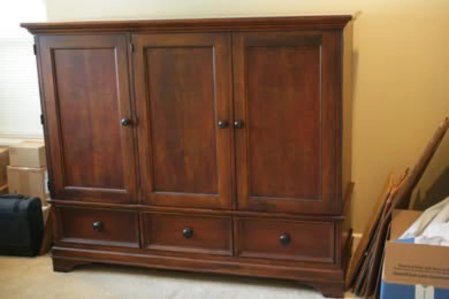 Wooden Armoire with Drawers - photo 3