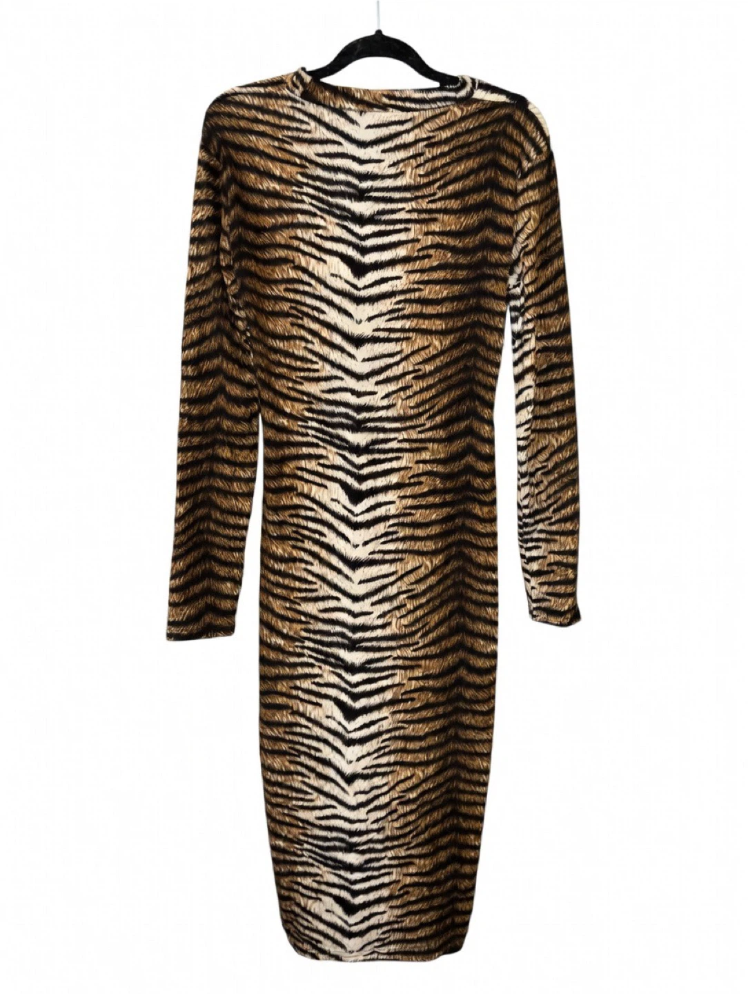 Tiger Print Long Sleeve Dress