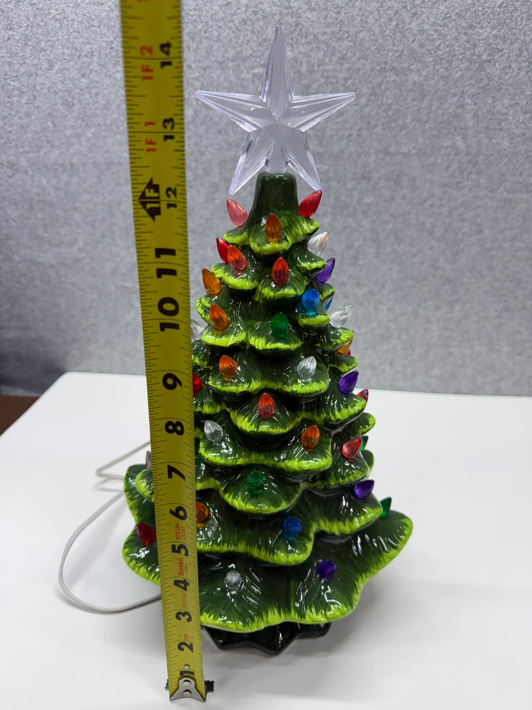Vintage Ceramic Christmas Tree with Star Topper - photo 5