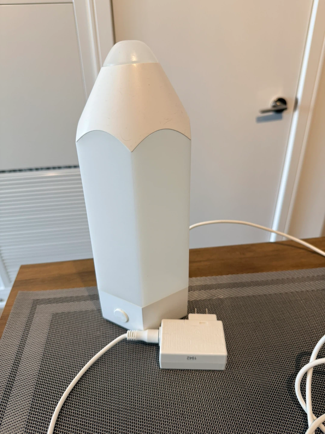White Pencil Shaped Desk Lamp with Adapter