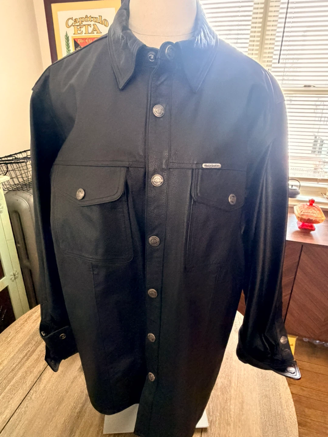 Harley-Davidson Black Leather Jacket Men's Size L