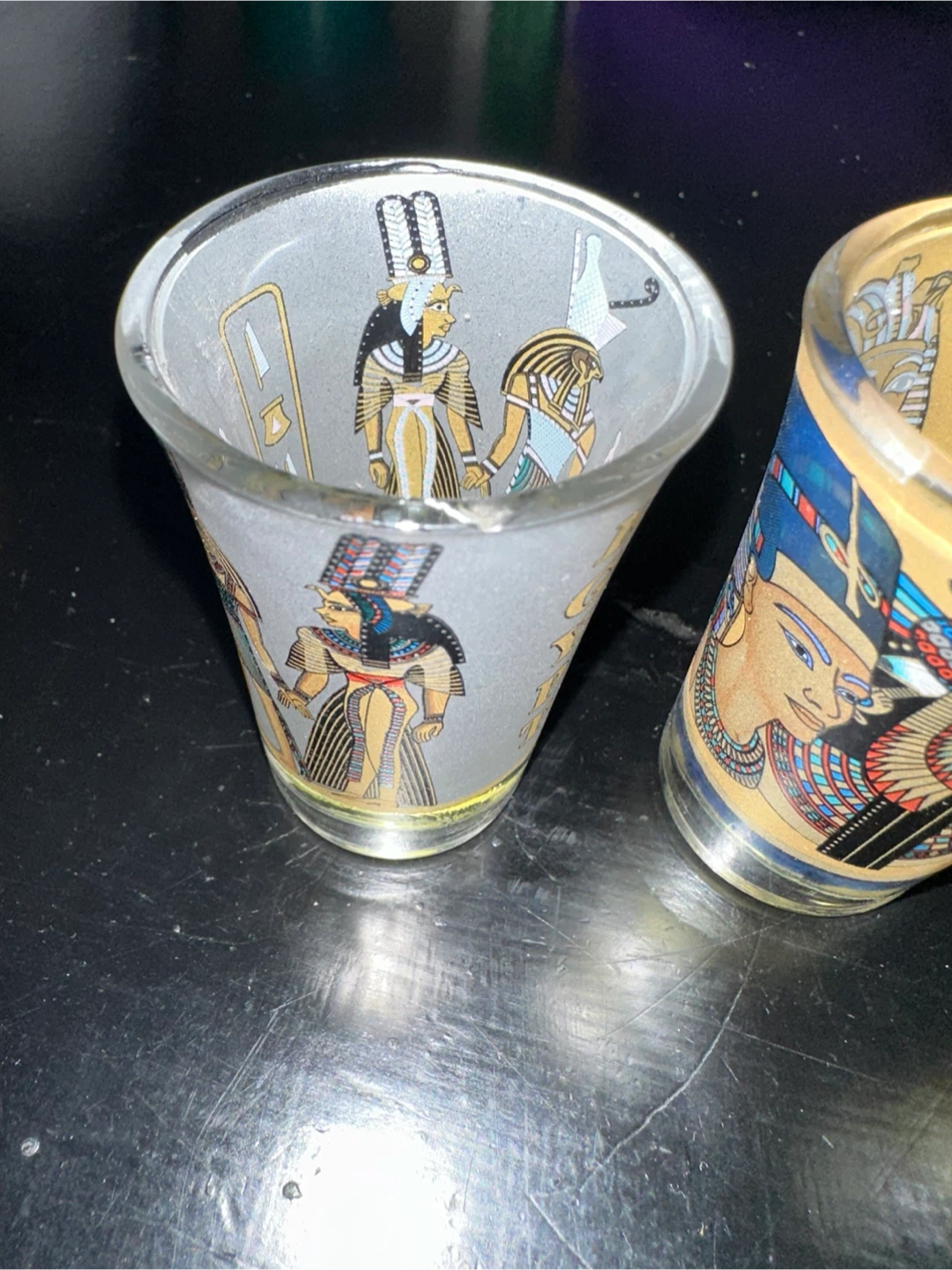Set of 3 Egyptian Themed Shot Glasses - photo 3