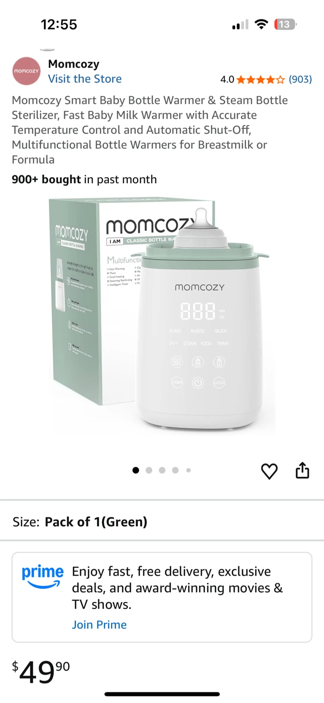 Momcozy Smart Baby Bottle Warmer & Sterilizer - photo 5