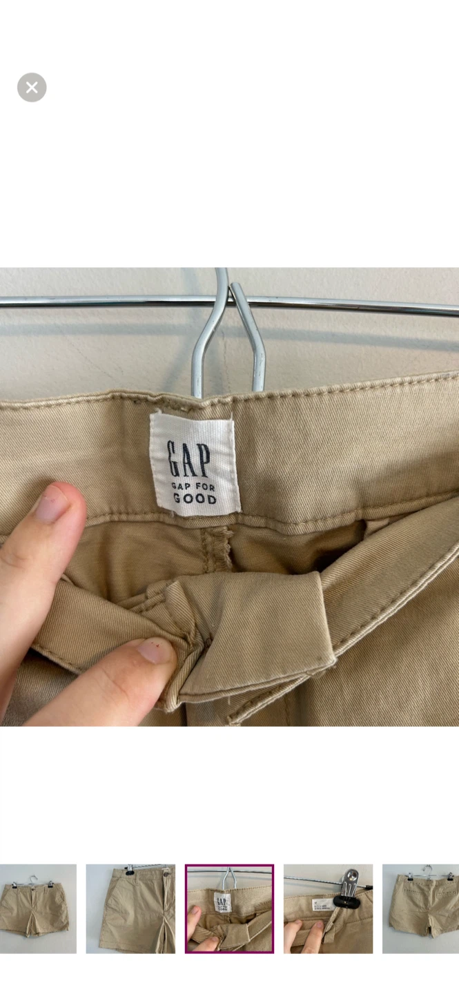 GAP City Short Urbain Khaki Women's Size 12 - photo 3