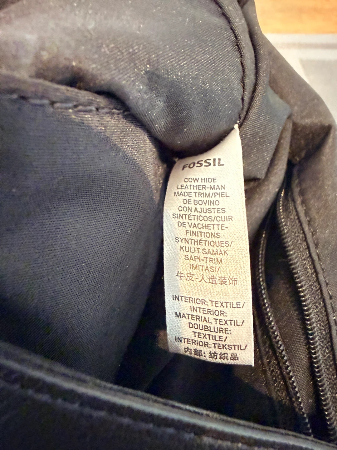 Fossil Black Leather Backpack - photo 5