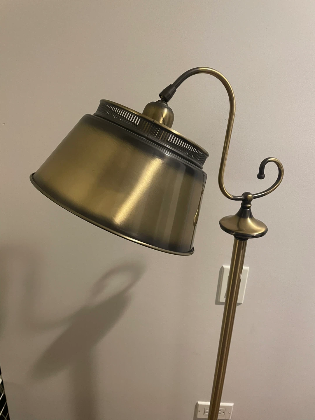 Vintage Brass Gooseneck Floor Lamp🥕
