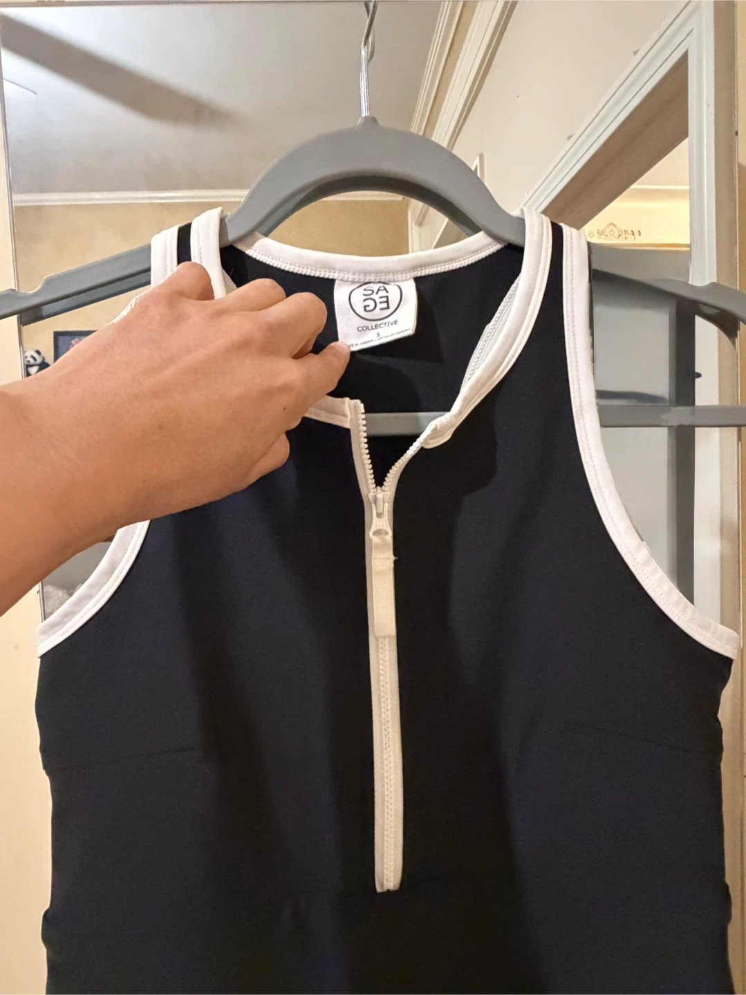 Sage Collective Black Tennis Dress with White Trim - photo 3