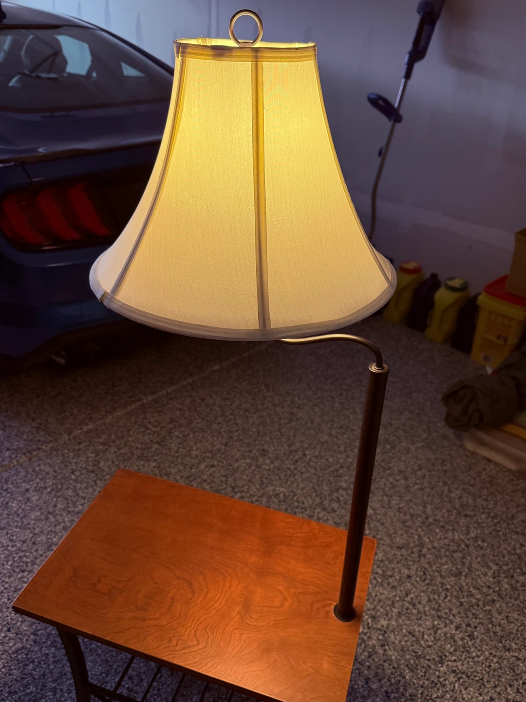 Table Lamp with Wood Top and Metal Base - photo 4