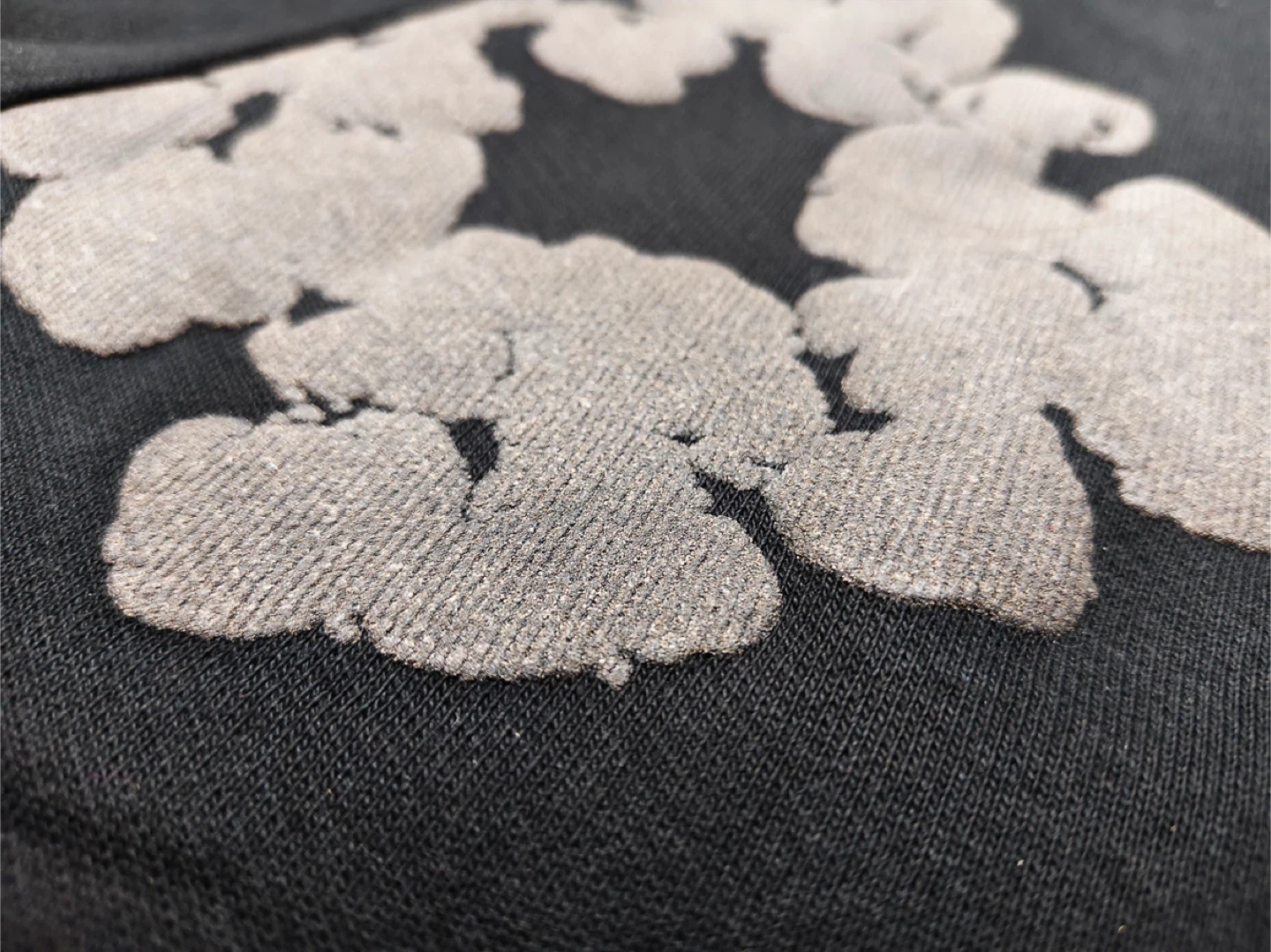 Black Grey Denim Tear  Hoodie - photo 3