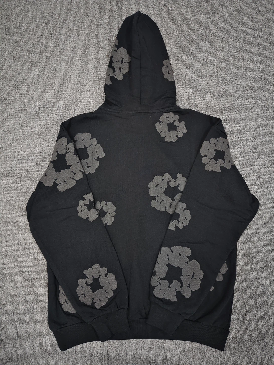 Black Grey Denim Tear  Hoodie - photo 2