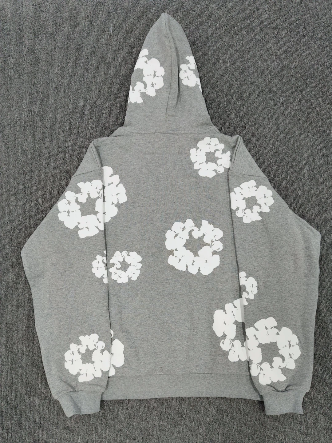 Grey Denim Tear Hoodie - photo 2