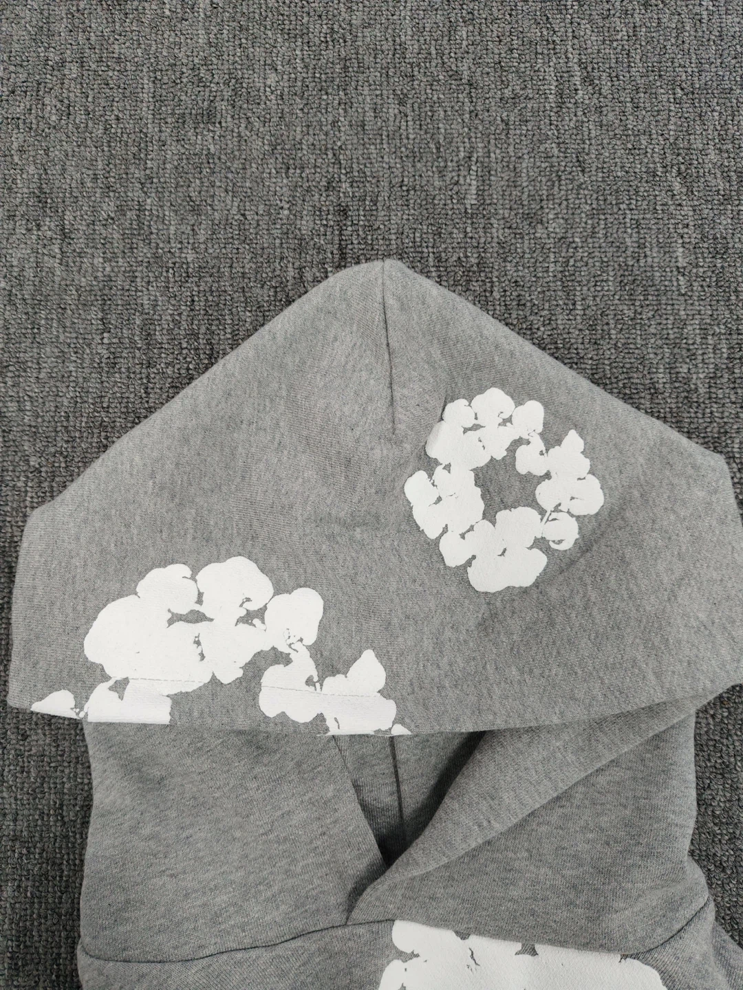 Grey Denim Tear Hoodie - photo 4