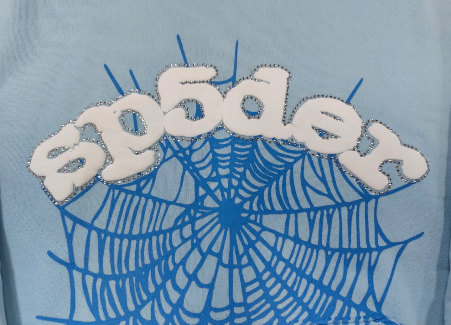 Light Blue Sp5der Hoodie - photo 3