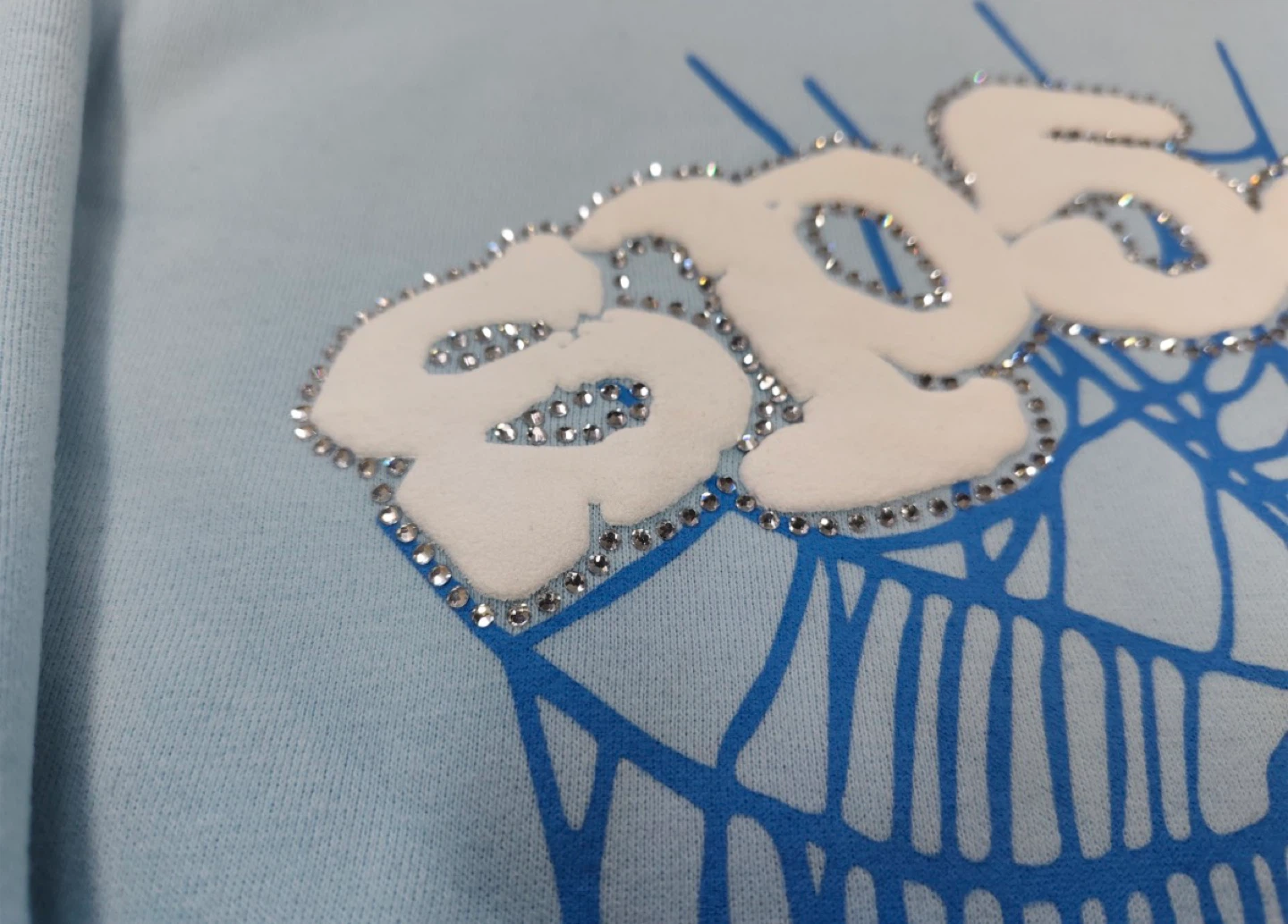 Light Blue Sp5der Hoodie - photo 4