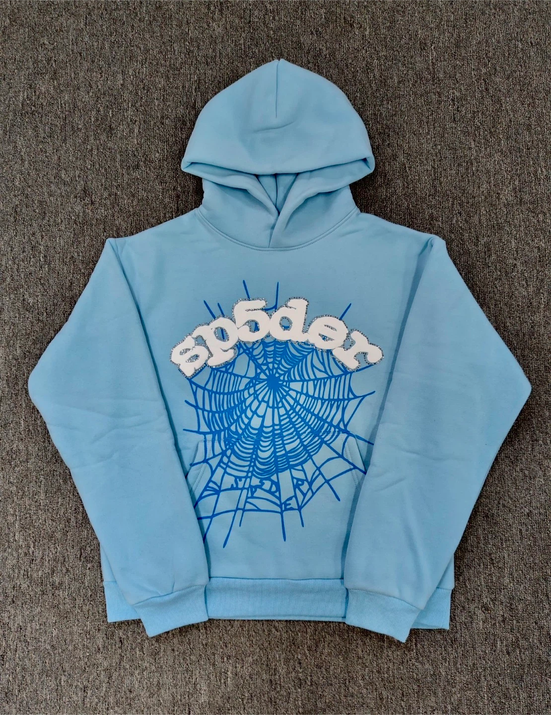 Light Blue Sp5der Hoodie