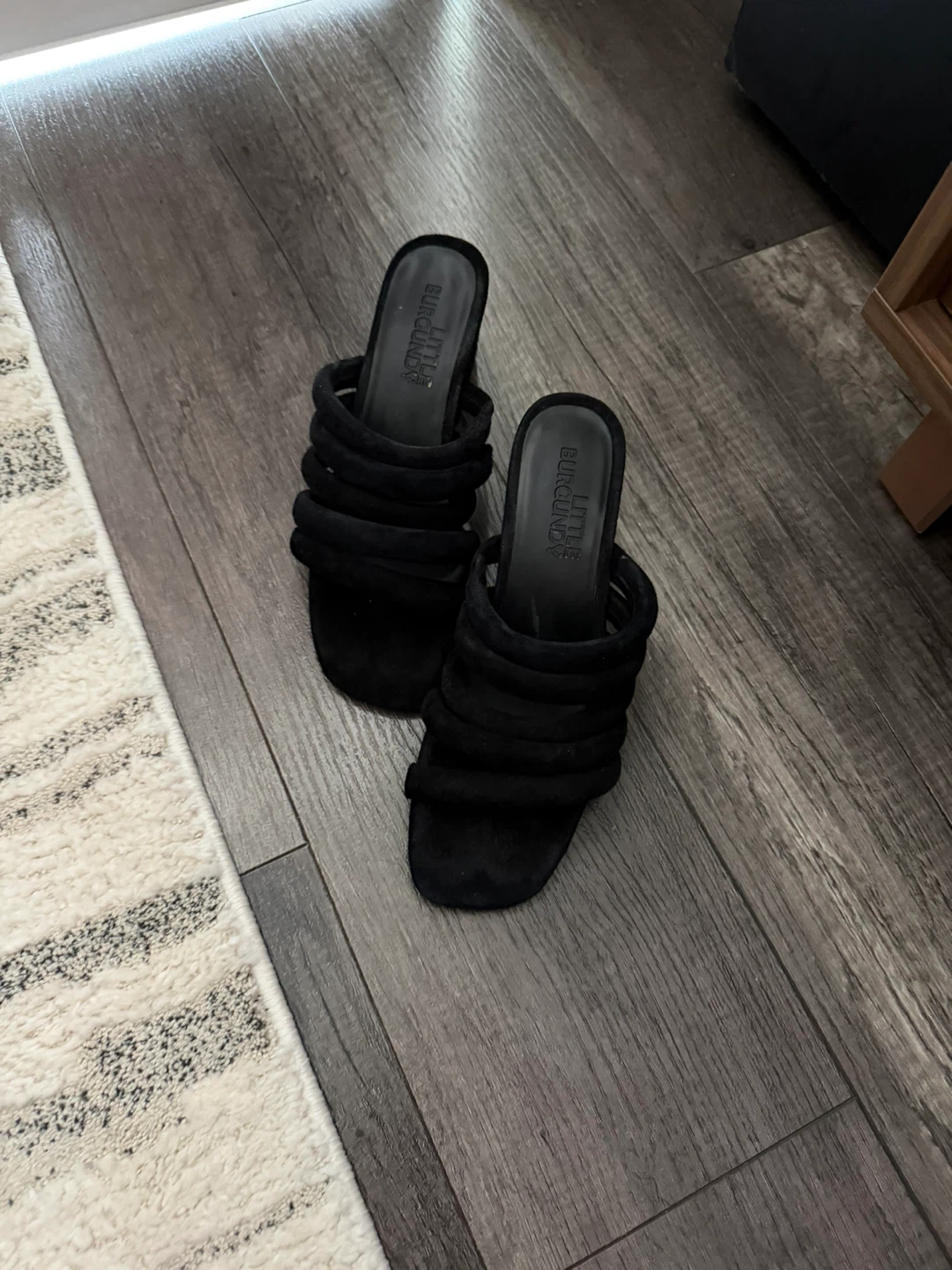 Black Suede Block Heels