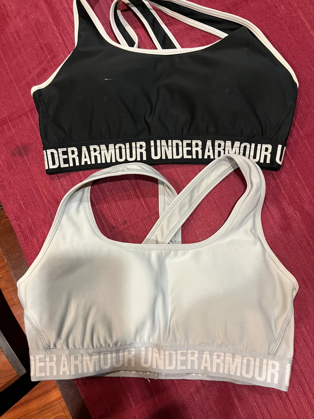 Under Armour Sports Bras (Black and Grey)