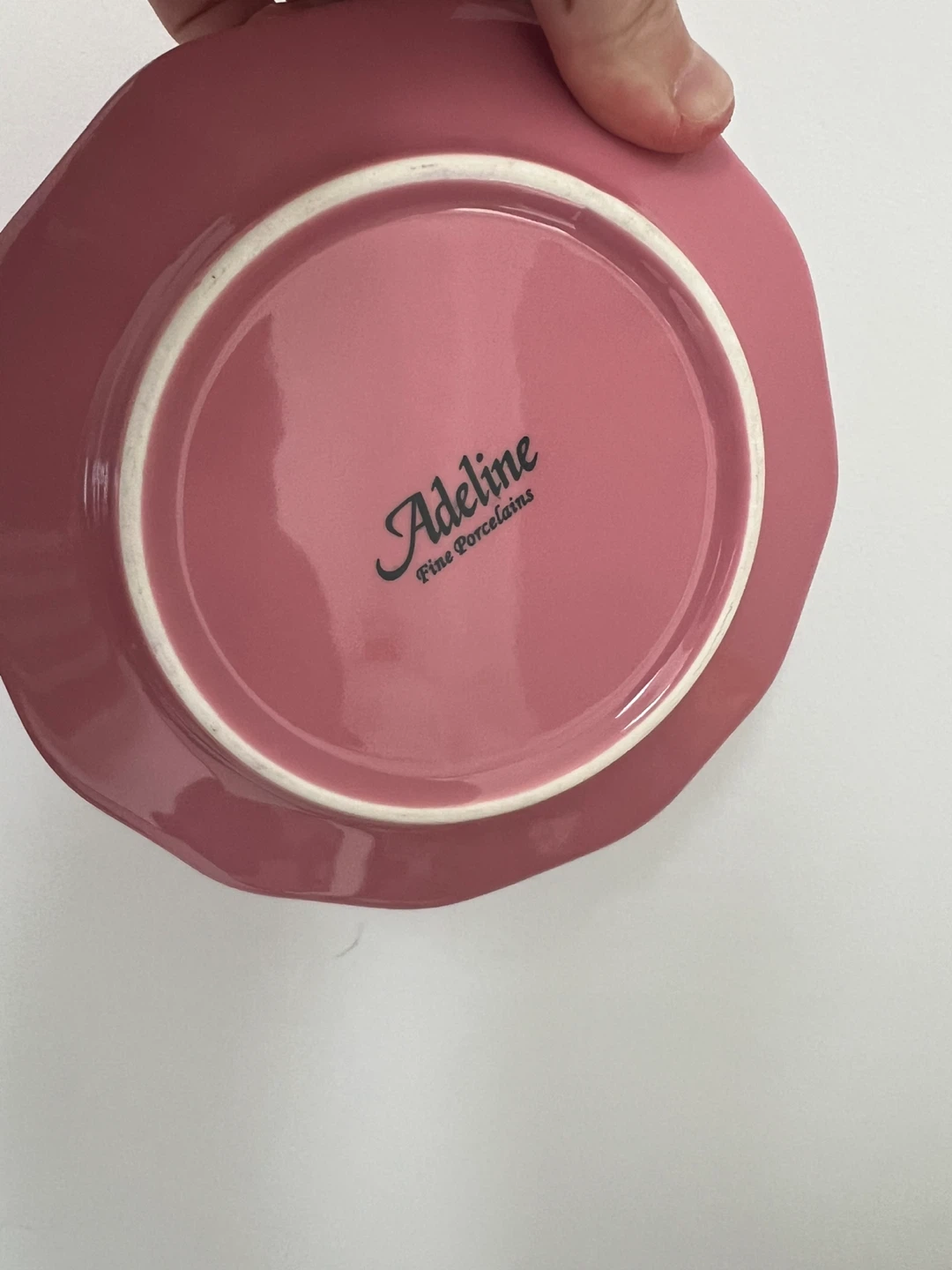 Adeline Fine Porcelain Pink Teacup and Saucer - photo 3