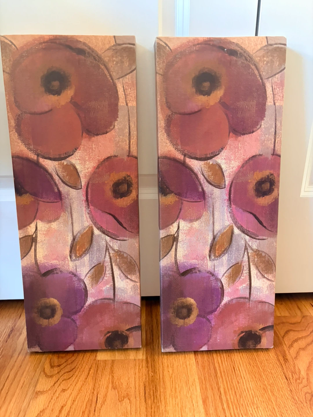 Set of 2 Floral Canvas Wall Art